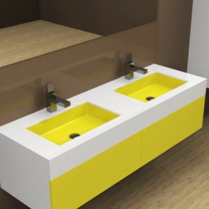 Мебель для ванной - Blocco INTEGRO /2 из искусственного камня